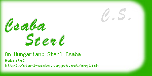 csaba sterl business card